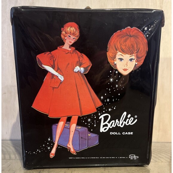 Vintage Midge 1962 Bubble Cut Midge Brunette Red Bathing Suit Barbie Doll Case - Picture 9 of 10